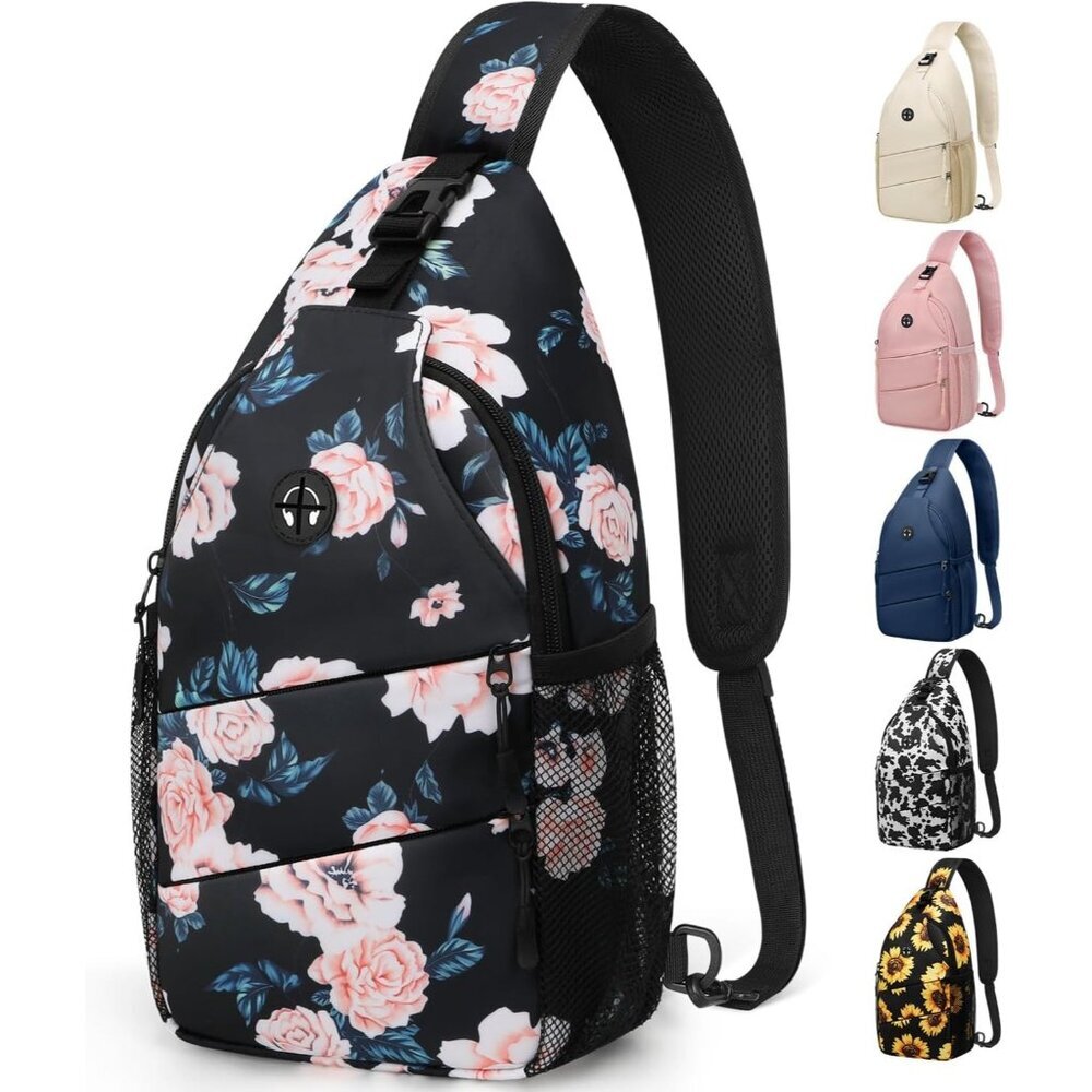 〽️Men's Trendy Sling Bag Backpack Floral Casual Convertible Shoulder Strap Bag